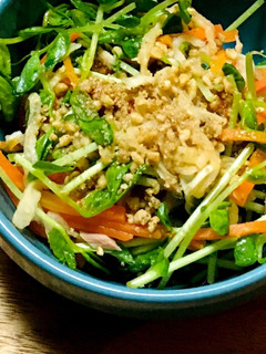 即席!豆苗とツナの塩昆布サラダ-レシピのメイン写真