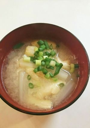 白菜と油あげの味噌汁-レシピのメイン写真