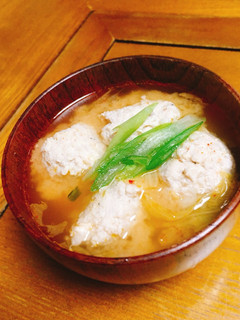ふわっふわレンコン鶏団子のキムチ味噌汁-レシピのメイン写真