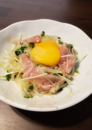 簡単‼生ハムのユッケ-レシピのメイン写真