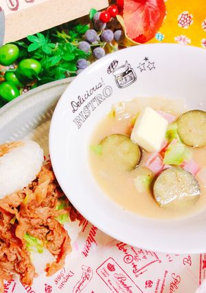 バター香る♪野菜たっぷり洋風味噌スープ♡-レシピのメイン写真
