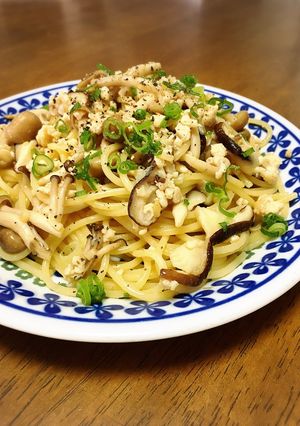 鶏ときのこのガーリック塩パスタ-レシピのメイン写真
