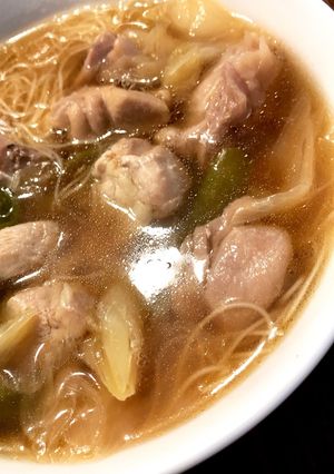 切って煮るだけ簡単鶏ねぎそうめん-レシピのメイン写真