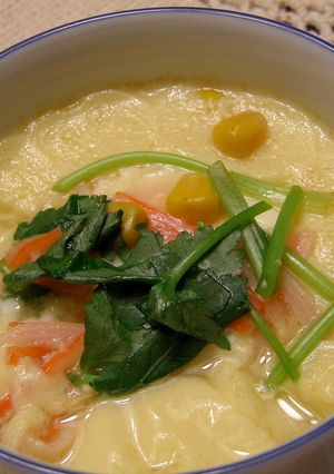お腹いっぱい！豆腐入りの簡単茶碗蒸し。-レシピのメイン写真