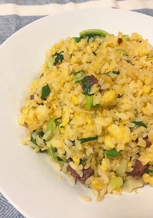 ネギとレタスのチャーハン-レシピのメイン写真