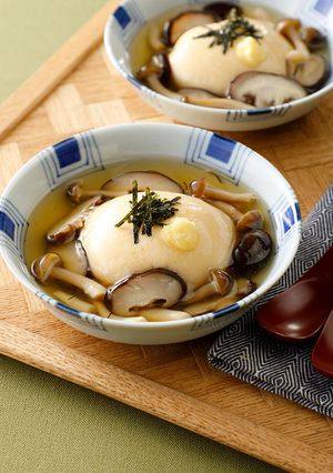 たまご豆腐のあったかきのこあんかけ-レシピのメイン写真