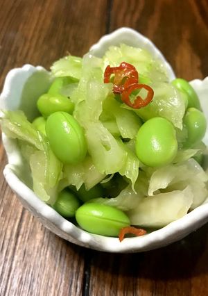やみつき♡枝豆とセロリのナムル-レシピのメイン写真