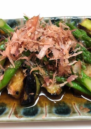 なすとアスパラの揚げ浸し【JA北越後】-レシピのメイン写真