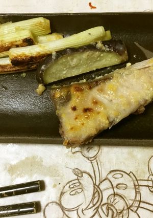 西京焼きといっしょにネギとなすの添えもの-レシピのメイン写真
