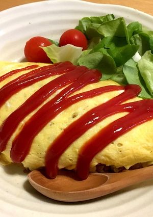 思い出の味！挽肉オムライス-レシピのメイン写真