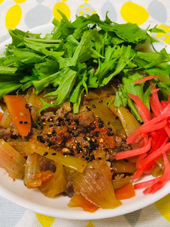 野菜たっぷり 牛肉の甘辛丼-レシピのメイン写真