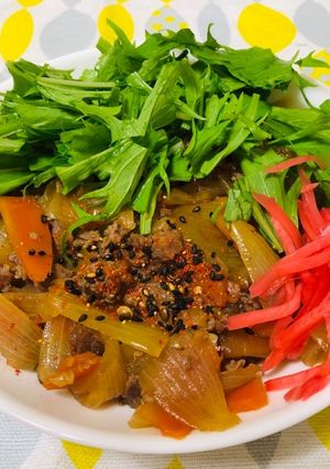 野菜たっぷり 牛肉の甘辛丼-レシピのメイン写真
