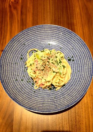 アスパラとベーコンのクリームパスタ-レシピのメイン写真