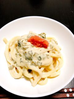 高菜とたらこのクリームうどん-レシピのメイン写真