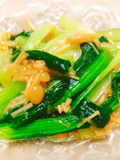 小松菜なめたけラー油-レシピのメイン写真