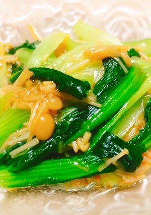 小松菜なめたけラー油-レシピのメイン写真