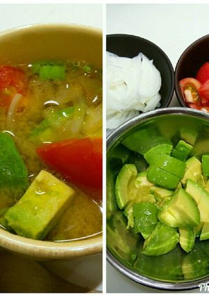 アボカドとトマトのお味噌汁♪イタリア～ン-レシピのメイン写真