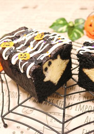 ハロウィンに！オバケのパウンドケーキ♪-レシピのメイン写真