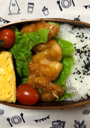 お弁当に 5分で鶏モモの味噌マヨがらめ-レシピのメイン写真