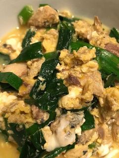 鯖缶とニラの卵炒め-レシピのメイン写真