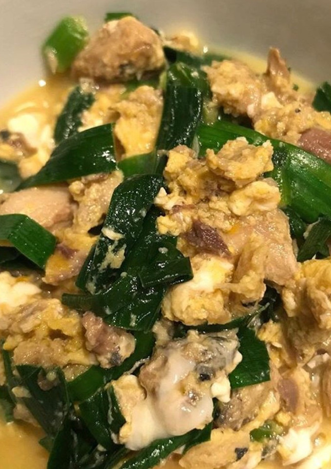 鯖缶とニラの卵炒め-レシピのメイン写真