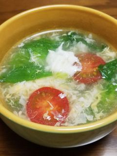 ☆レタスとトマトのかき玉スープ☆-レシピのメイン写真