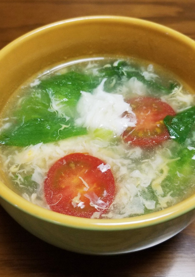 ☆レタスとトマトのかき玉スープ☆-レシピのメイン写真