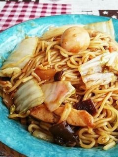 簡単❗時短❗レトルト中華焼きそば(^^)-レシピのメイン写真