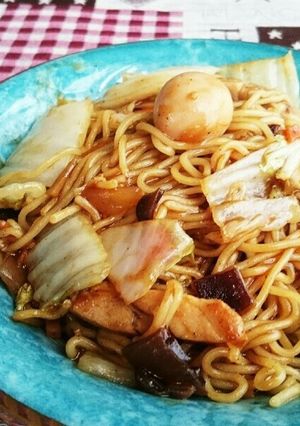 簡単❗時短❗レトルト中華焼きそば(^^)-レシピのメイン写真