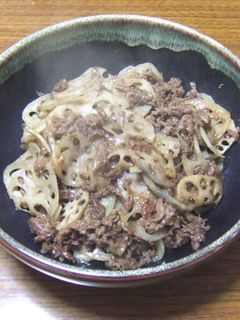 れんこんと牛肉のみそ味しぐれ煮-レシピのメイン写真