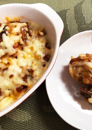 サバ缶のトマト煮込みせんべいラザニア風-レシピのメイン写真