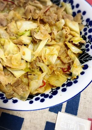 時短簡単！豚肉とキャベツの辛味噌炒め-レシピのメイン写真