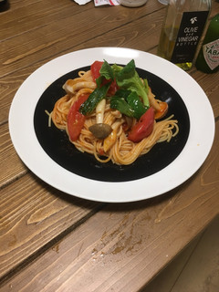 レトルトソース小松菜きのこスパゲティ-レシピのメイン写真