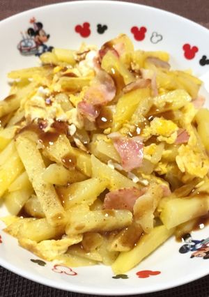 じゃがいもとベーコンのお好みソース-レシピのメイン写真