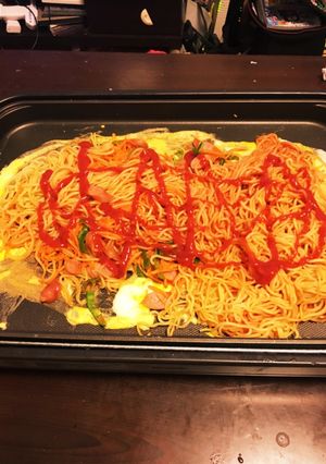 ホットプレートで鉄板ナポリタン-レシピのメイン写真