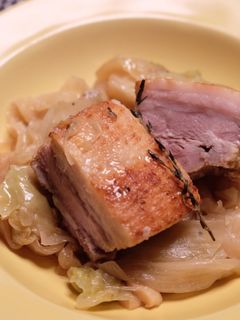 ストウブで塩豚キャベツのブレゼ(蒸し煮)-レシピのメイン写真