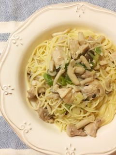 鶏とネギときのこのバター醤油パスタ-レシピのメイン写真