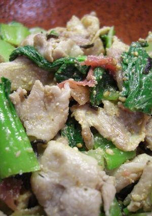 豚バラと青梗菜の梅塩昆布和え-レシピのメイン写真