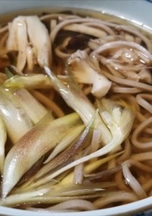 天然マイタケ、シモフリシメジの温蕎麦＾＾-レシピのメイン写真