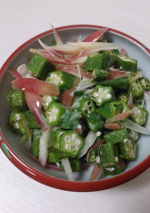 おくらと茗荷の塩麹わさび和え-レシピのメイン写真