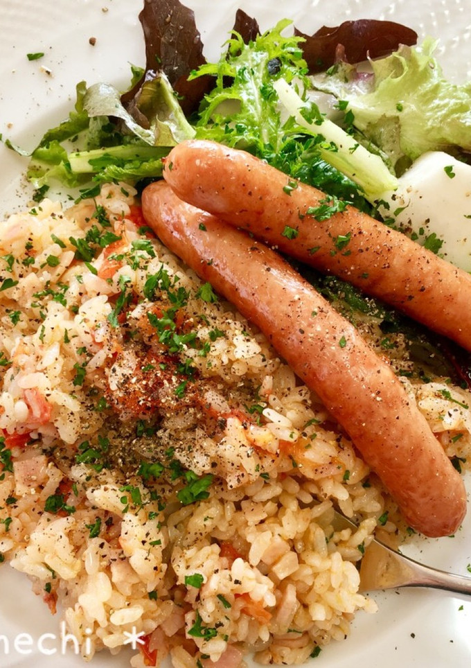 炊飯器でトマトとベーコンの簡単ピラフ-レシピのメイン写真