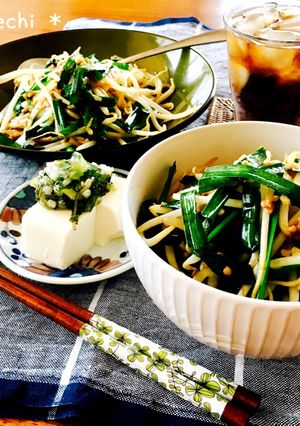 モヤシとニラのオイスターソース炒め丼-レシピのメイン写真