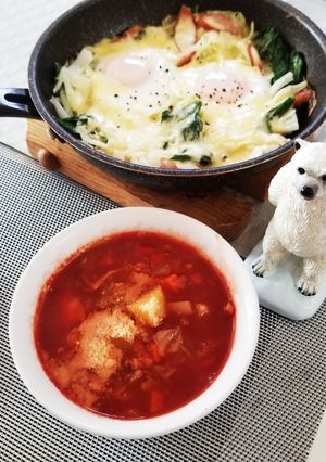 暖まる☆カレー風味ミネストローネ-レシピのメイン写真