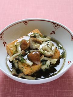 厚揚げの大葉キノコあんかけ-レシピのメイン写真