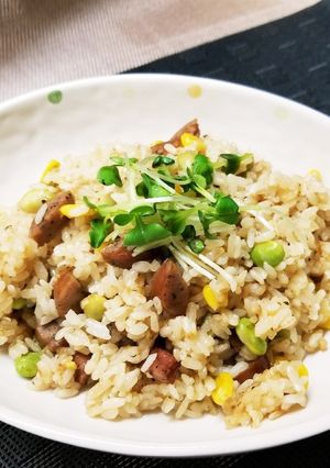 コーンと枝豆のピラフ-レシピのメイン写真
