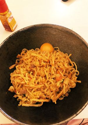 超簡単★辛ラーメンでまぜそば風-レシピのメイン写真