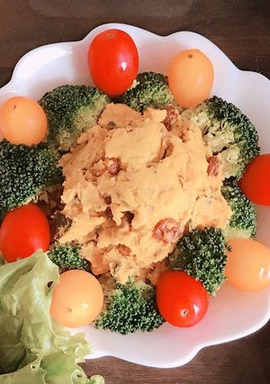 クリームチーズ入りかぼちゃサラダ＊-レシピのメイン写真