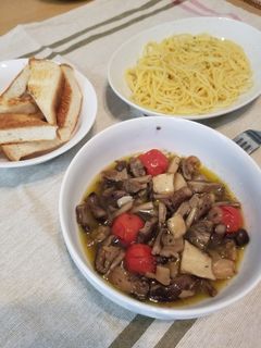 簡単ガチでアヒージョ つけパスタ!-レシピのメイン写真