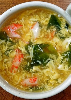 わかめとカニかまの黄金中華スープ-レシピのメイン写真