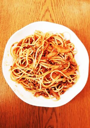 赤ワインソースで簡単パスタ-レシピのメイン写真